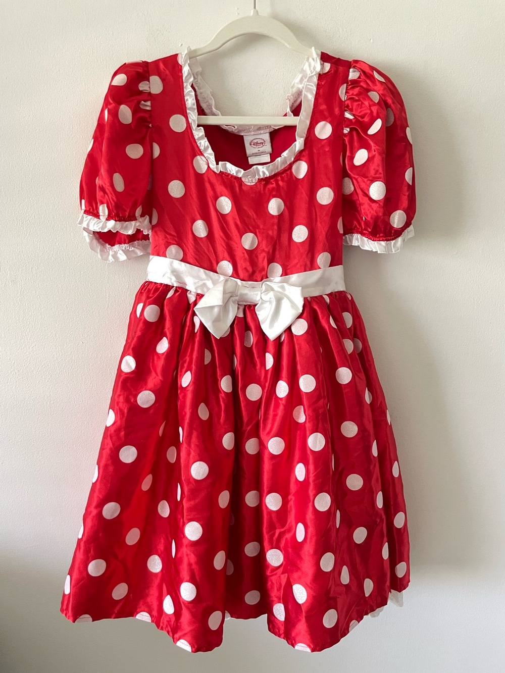 Disney Store Minnie Mouse Costume Dress Girls Red White Size M (10yrs)
